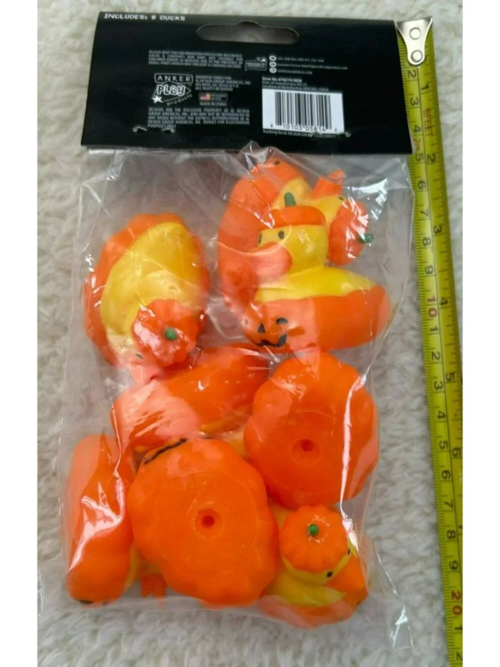 Spooky Nights Duck-O-Lanterns Halloween Party Orange Jeep Ducks 8 Pieces New